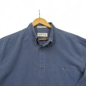 Orvis Long Sleeve Men’s Shirt Blue Size L Perfect For Any Occasion Button Down